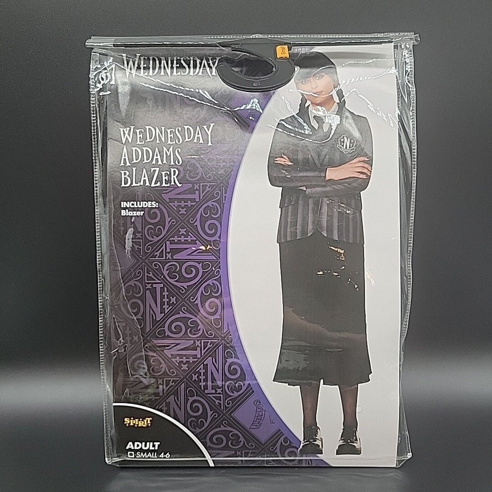 Wednesday Addams Nevermore Academy Womens Small (4-6) Blazer Jacket Halloween